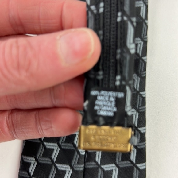 Boy's Caryzmsa black & silver zipper tie - Picture 2 of 6